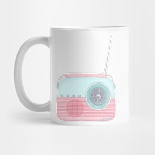 vintage pastel radio Mug